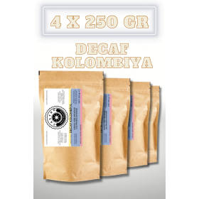 Castro DeCaf Kolombiya %100 Arabica (CO2 Process) Kafeinsiz Kahve 1000 Gr. (4x250 Gr)