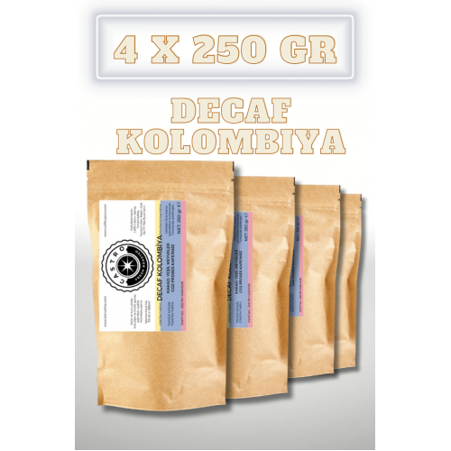 Castro DeCaf Kolombiya %100 Arabica (CO2 Process) Kafeinsiz Kahve 1000 Gr. (4x250 Gr)
