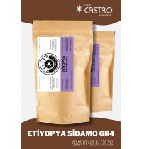 Castro Etiyopya Sidamo GR4 Kahve  500 Gr.(2x250 Gr)